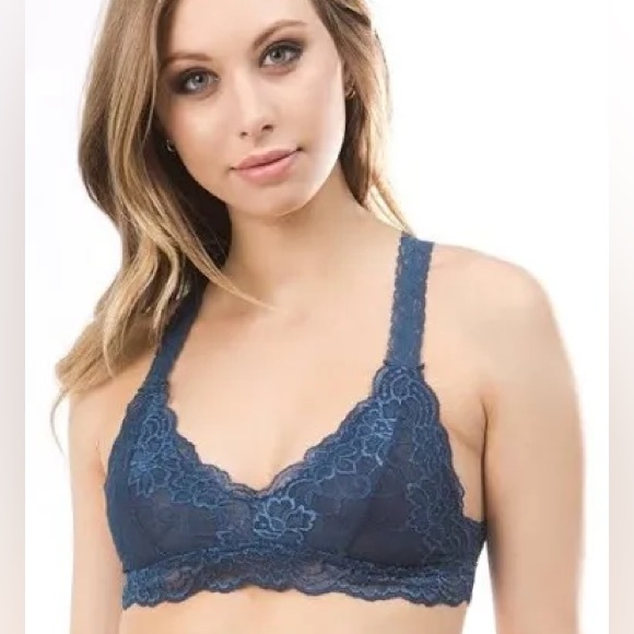 Navy Blue Lace Anemone Bralette - Picture 6 of 7